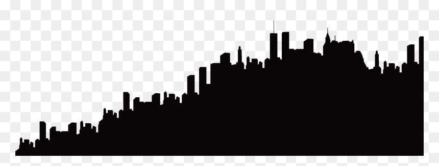 2363 X 787 21 - City Silhouette Png, Transparent Png - city building clipart black and white png