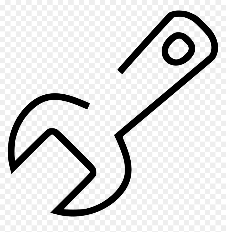 Spanner - Line Art, HD Png Download - spanner icon png