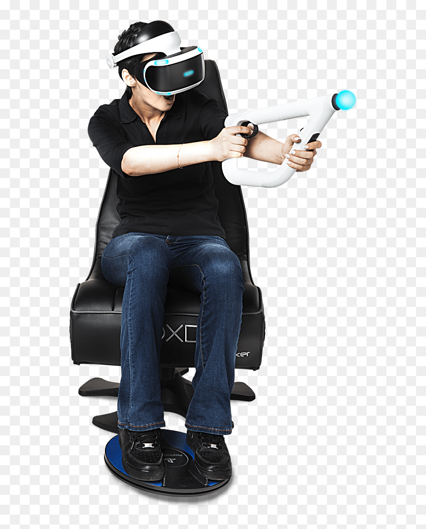 Sitting, HD Png Download - playstation vr png