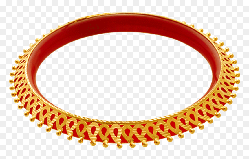 22kt Yellow Gold Bangle For Women - Circle, HD Png Download - plastic bangles png
