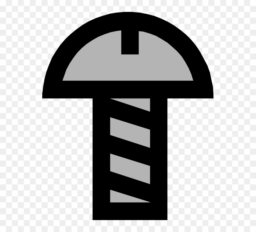 Vector Illustration Of Screw Threaded Fastener Used - Screw, HD Png Download - screw vector png