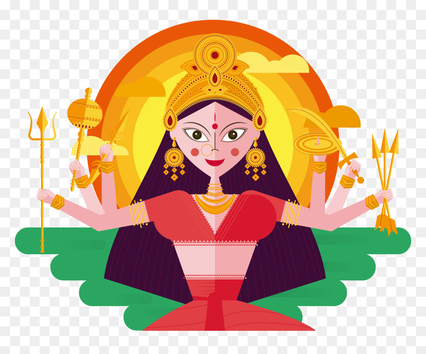 Navratra Vector Free, HD Png Download - puja png