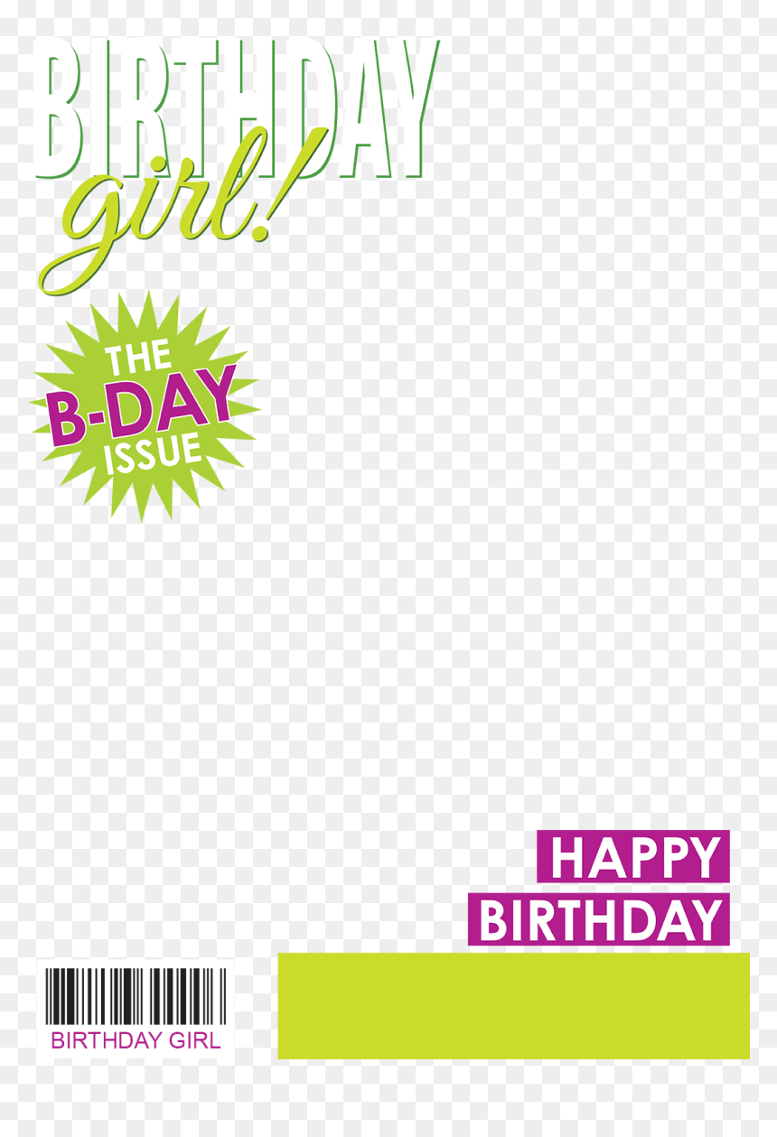 Graphic Design, HD Png Download - happy birthday frames for girls png