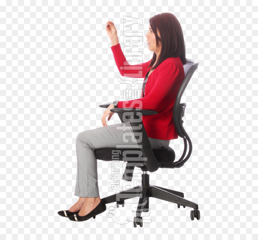 Office Chair, HD Png Download - people sitting on chairs png
