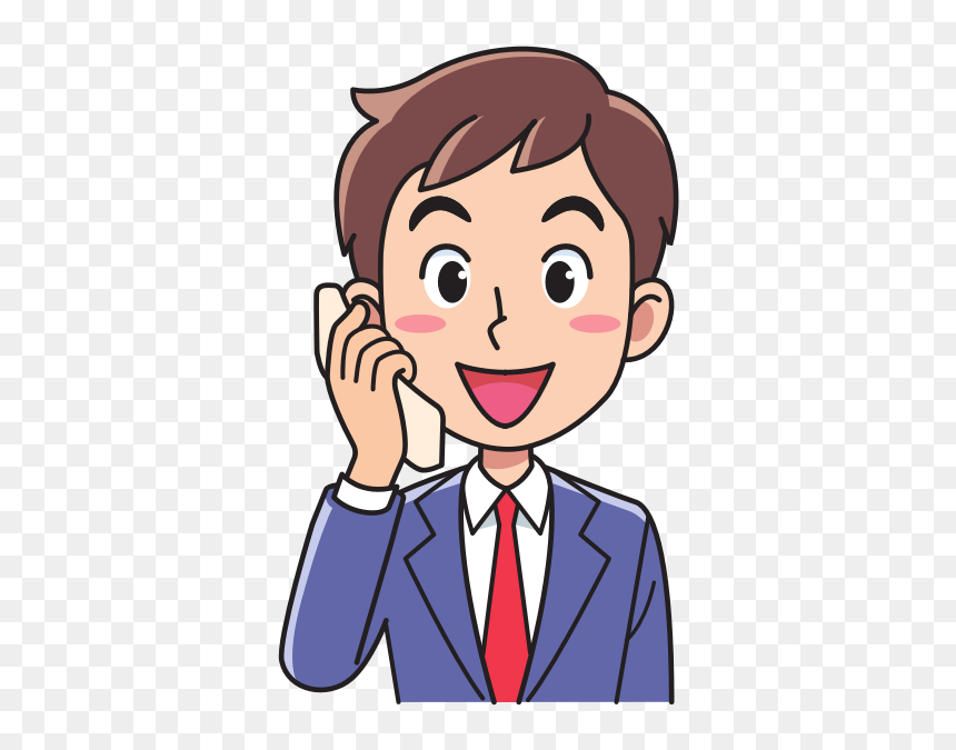 Business Man Using A Phone - Businessman Clipart, HD Png Download - call png image