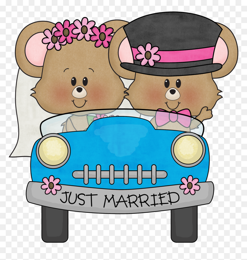 Digi Stamp - Osos Novios Dibujo, HD Png Download - indian wedding clipart colour png