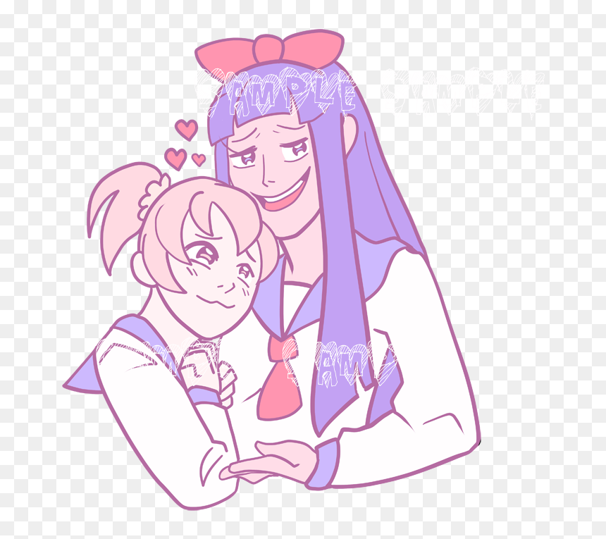 “ Pop Team Epic Girlfriends - Cartoon, HD Png Download - png girlfriends