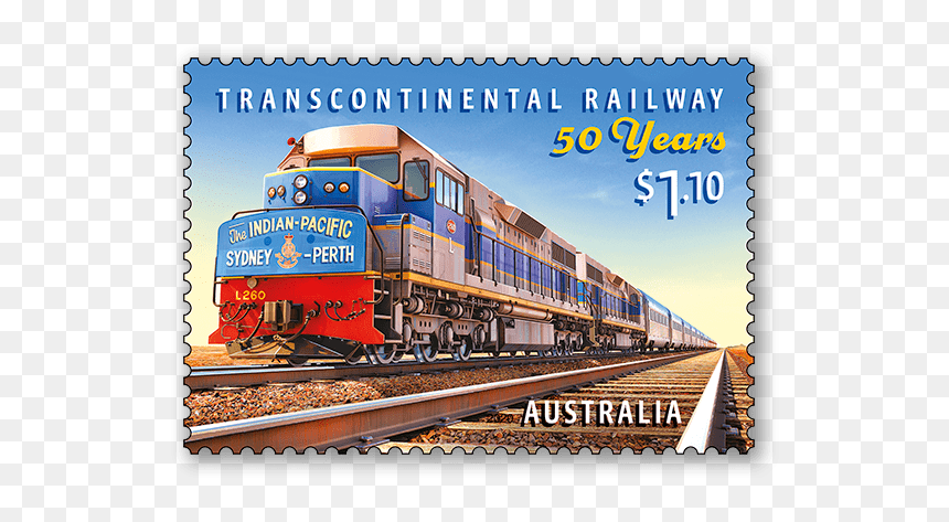 Transcontinental Railway 50 Years Stamps, HD Png Download - indian train png images