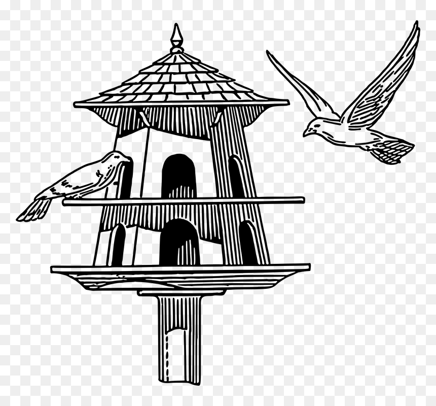 Royalty Free, Free Illustrations, Free Vector Graphics, - Bird Clipart With Bird House, HD Png Download - pigeon vector png
