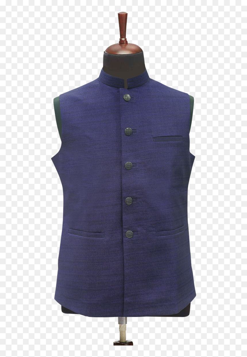 Classic Blue Waistcoat - Vest, HD Png Download - kurta png