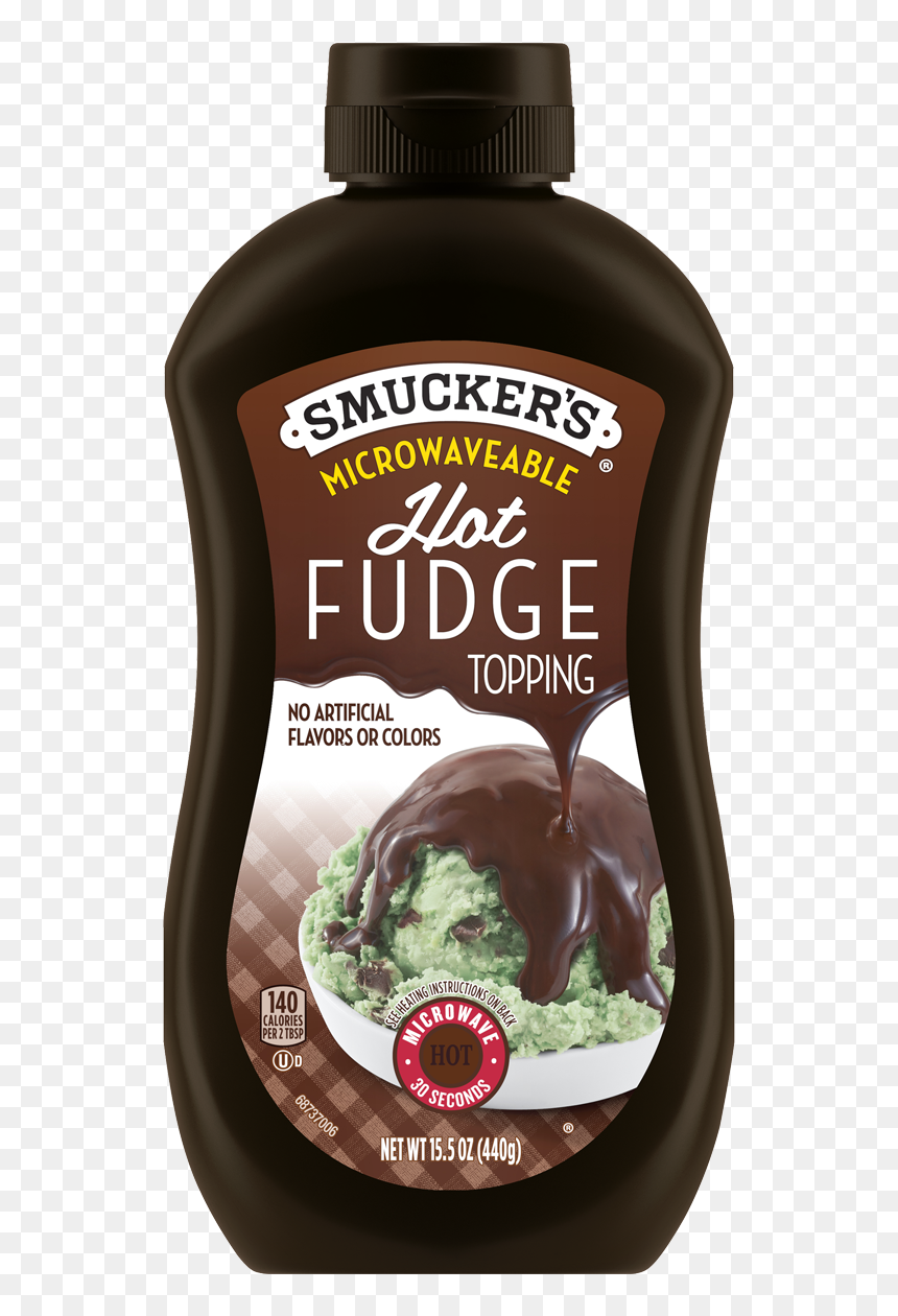 Microwaveable Ice Cream Toppings - Smuckers Hot Fudge Topping, HD Png Download - fudge png