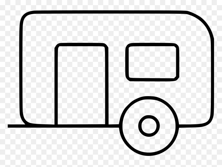Transparent Camper Png - Line Art, Png Download - camper png