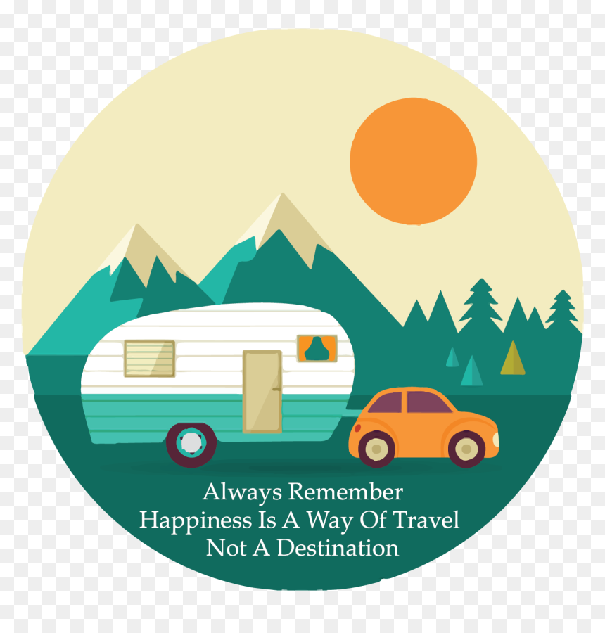 Car Traveling Clipart Clipart Library Library Rv - Camper Clipart, HD Png Download - camper png