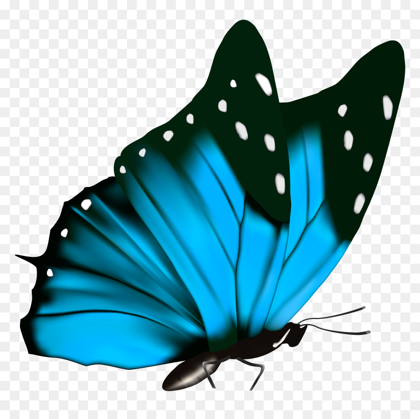 Free Png Butterfly - Transparent Background Butterfly Clipart, Png Download - blue butterfly flying png