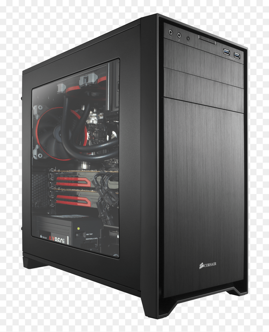 Corsair Carbide 200r Window, HD Png Download - cpu cabinet png