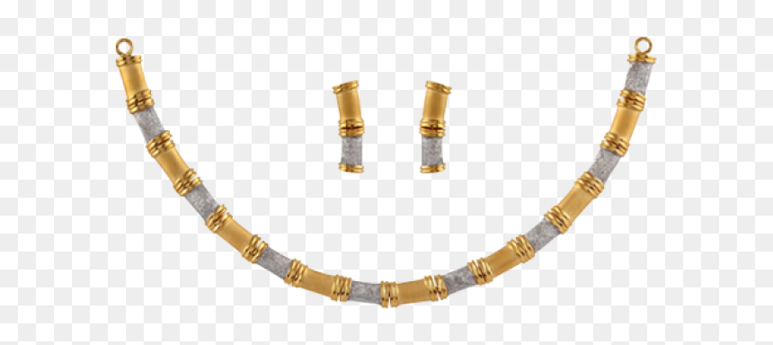 Necklace, HD Png Download - gold jewellery set png