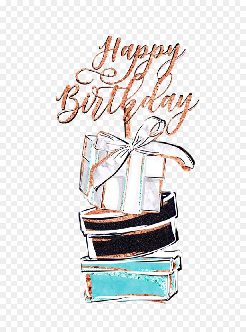 #watercolor #birthday #gifts #cake #happybirthday #happy, HD Png Download - happy birthday png effects