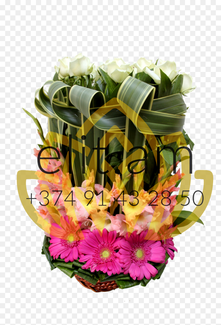 Fantasy Flower Basket 7,000 ֏ , Png Download - Bouquet, Transparent Png - flower basket png