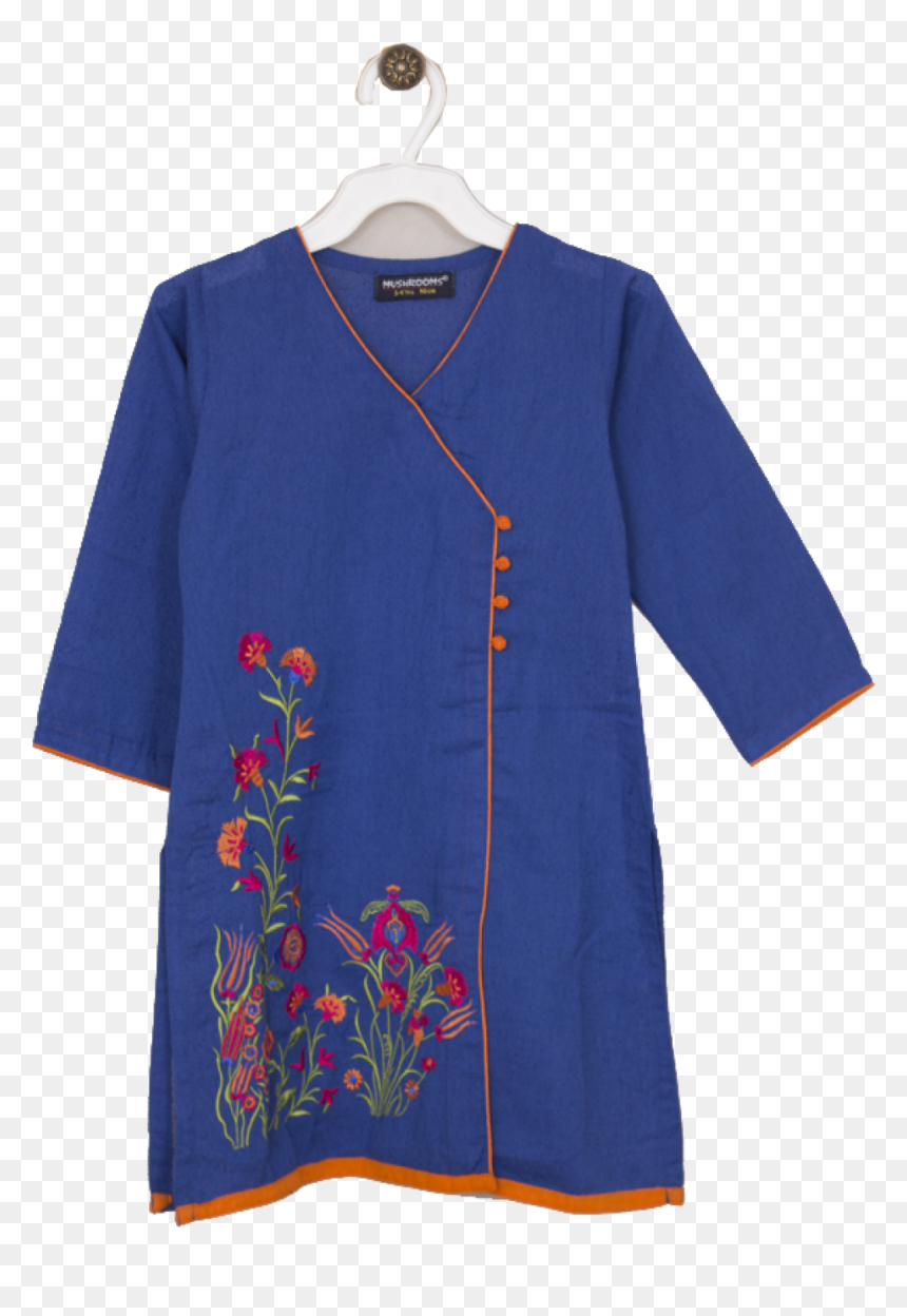 14957068300 Blue Karandi Kurta - Flower, HD Png Download - kurta png