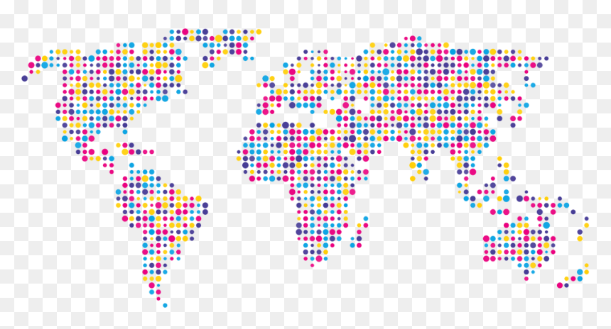 World-map - Art World Map Dots, HD Png Download - digital background png