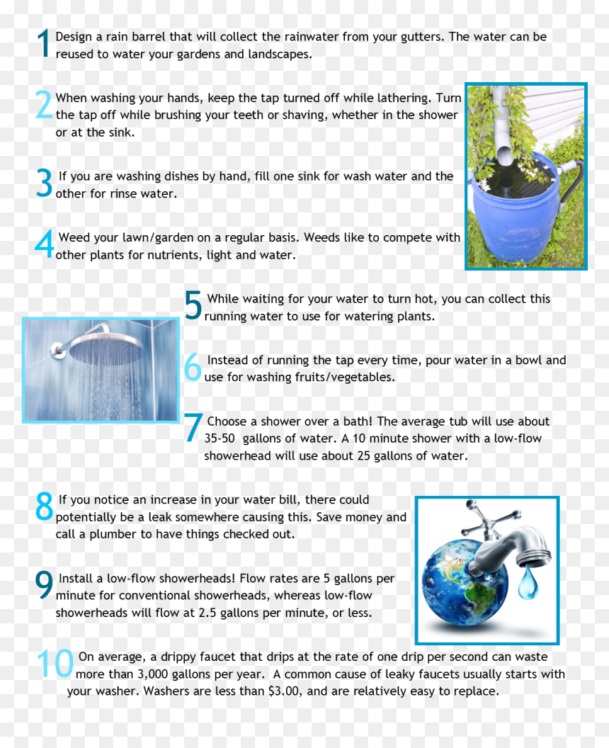 Top 10 Tips For Water Conservation - Graphic Design, HD Png Download - water tap running png