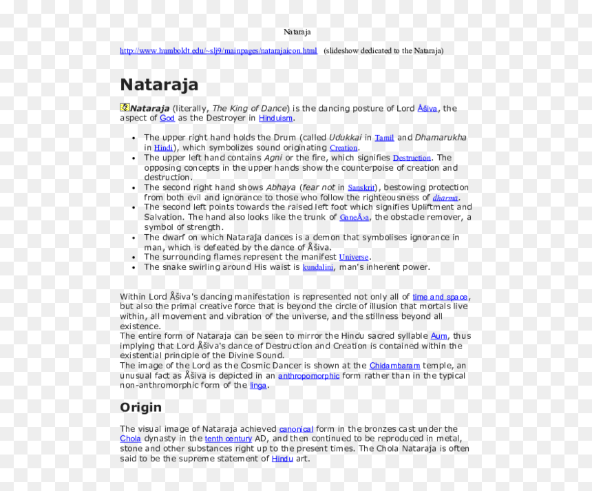 Screenshot, HD Png Download - nataraja statue png