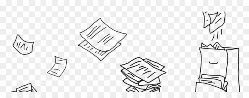 Line Art, HD Png Download - flying papers png
