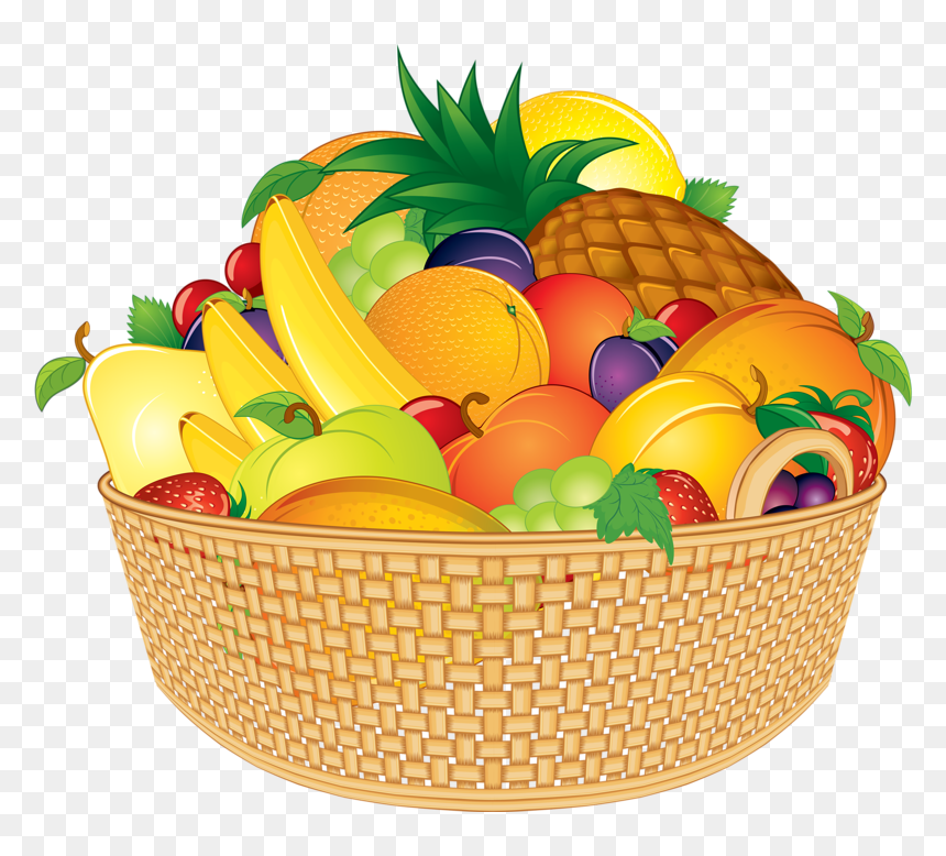 Fruit Basket Fruits And Vegetables Pictures, Food Clipart, - Basket Fruits And Vegetables Clipart, HD Png Download - vegetables basket png