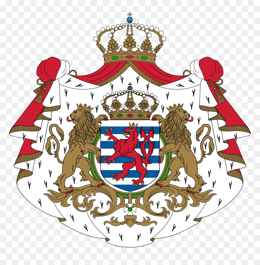 Luxembourg Flag Coat Of Arms, Png Download - Luxembourg Flag With Coat Of Arms, Transparent Png - rajmudra png