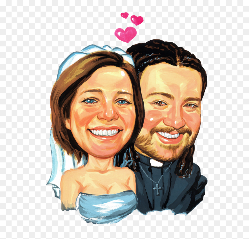 Custom Wedding Caricature Can Be A Perfect Show Stopper - Love, HD Png Download - wedding caricature png