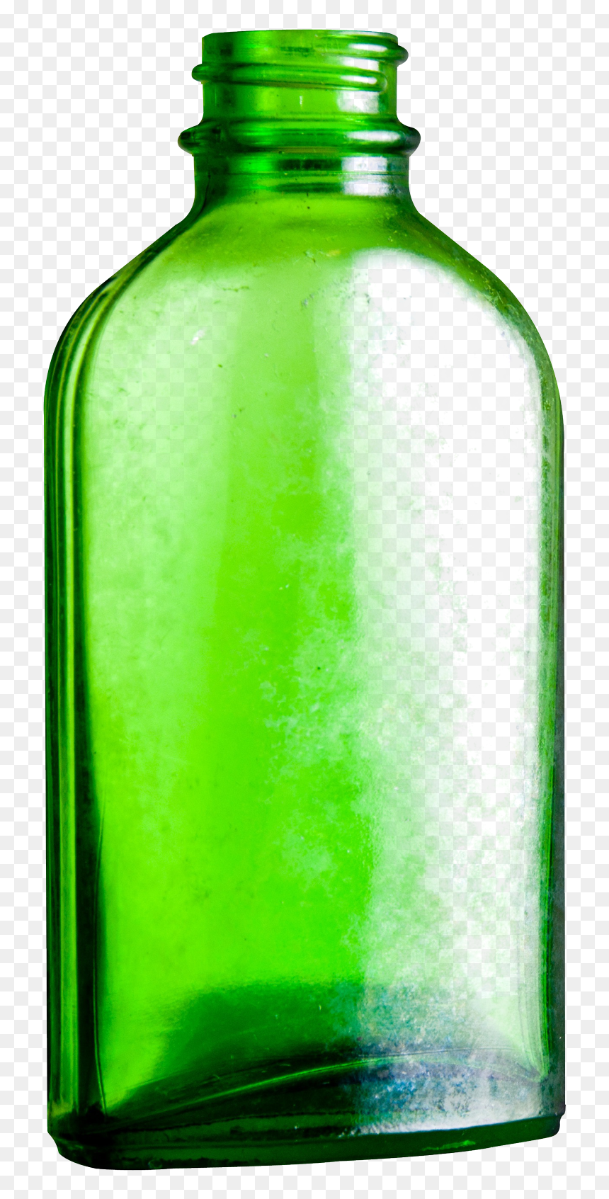 Empty Glass Bottle Png Download - Green Glass Bottle Transparent Background, Png Download - glass background png