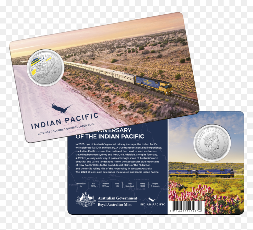 2020 Australia Indian Pacific, HD Png Download - indian train png images