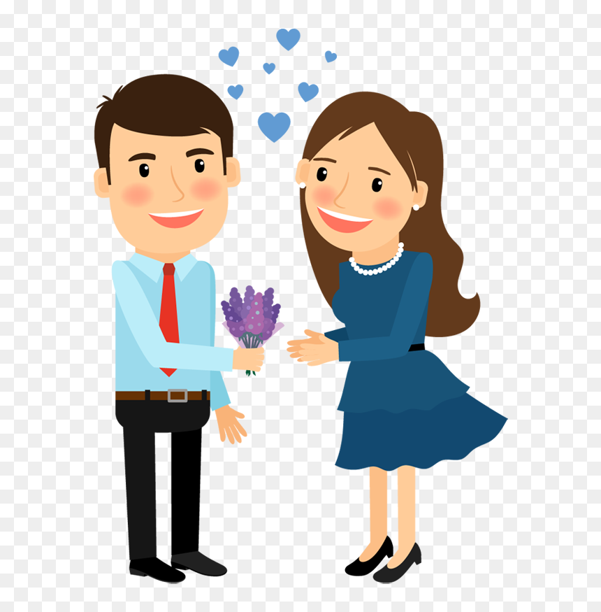 Transparent Wedding Couple Cartoon Png - Man And Woman Love Cartoon, Png Download - wedding caricature png