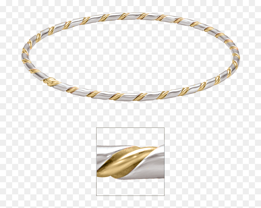 Standard View Of Brctt25 In White-yellow Metal - Bangle, HD Png Download - fancy bangles png