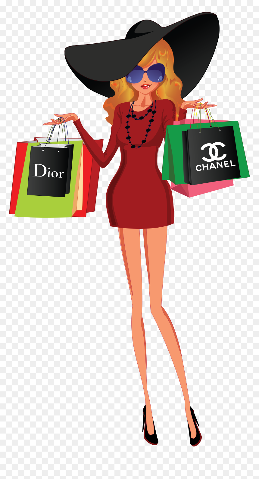 Shopping Girls Clip-art , Digital Paper,illustration, HD Png Download - png girlfriends
