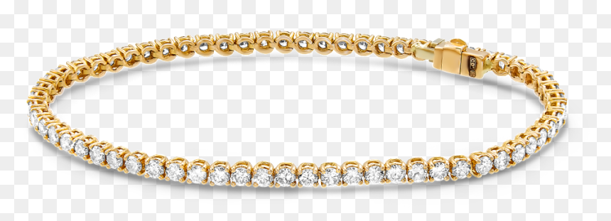 Swarovski Emily Gold Tennis Bracelet, HD Png Download - fancy bangles png