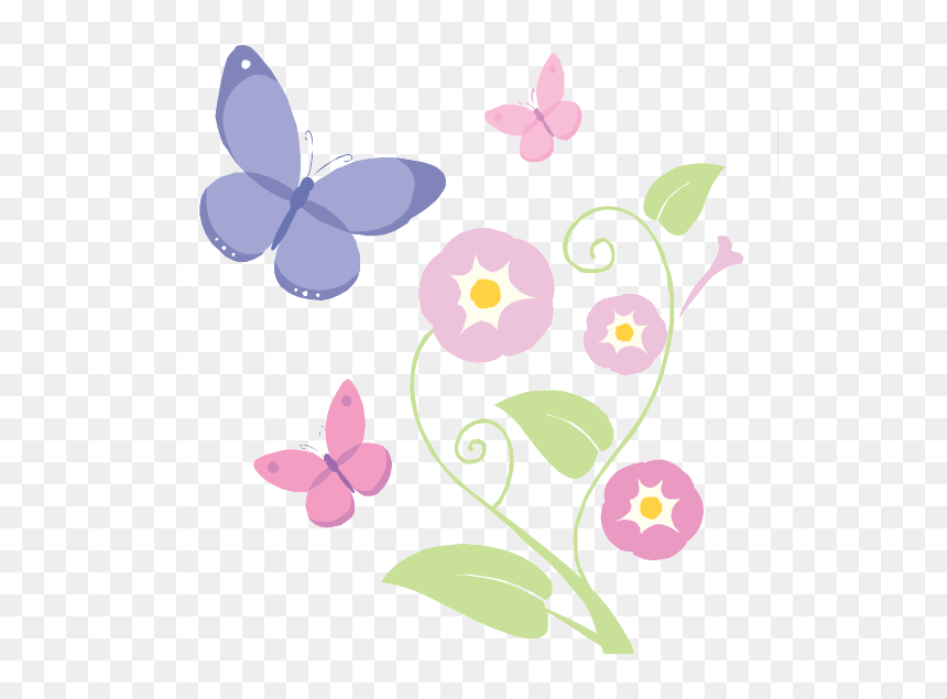 Net Wallpaper - Flower Butterfly Png, Transparent Png - butterfly png 3d images