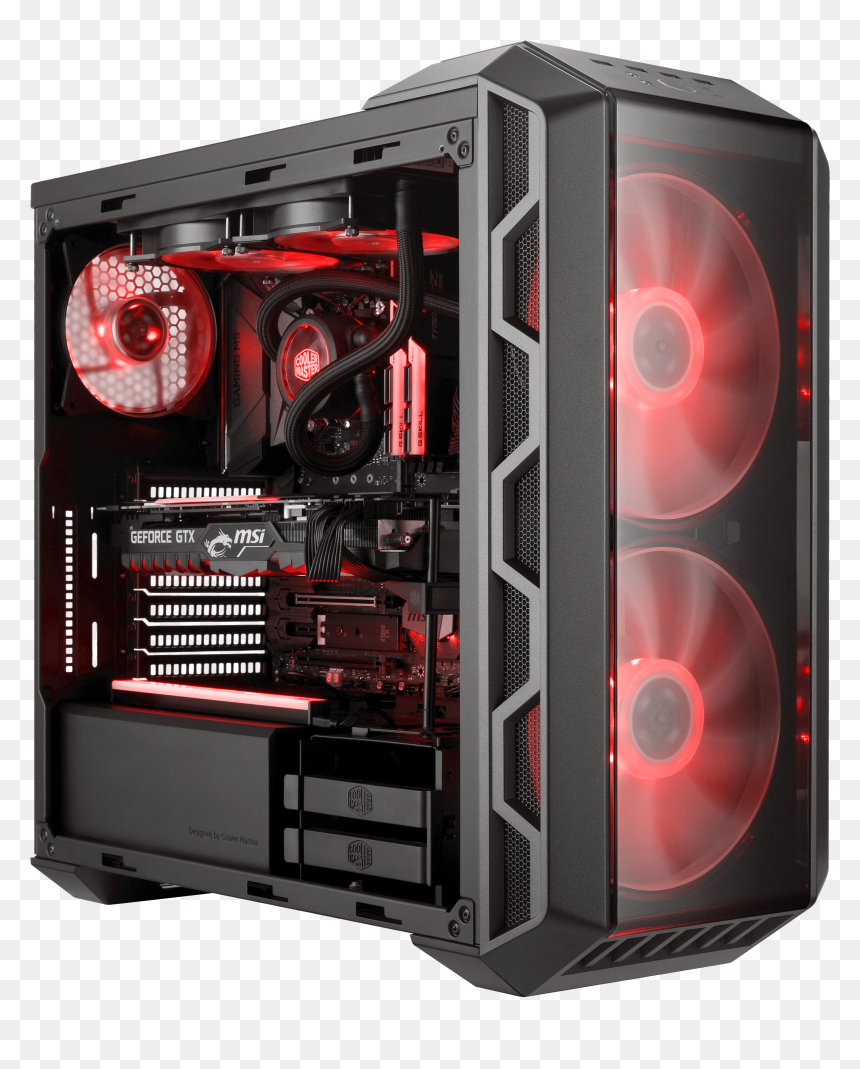 Case Cooler Master H500, HD Png Download - cpu cabinet png