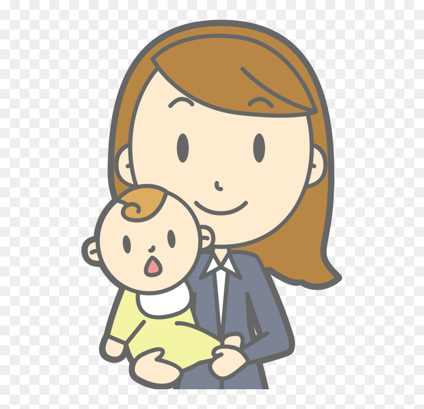 Pleased,cheek,fictional Character - Mom And Baby Clipart, HD Png Download - animated diwali images png