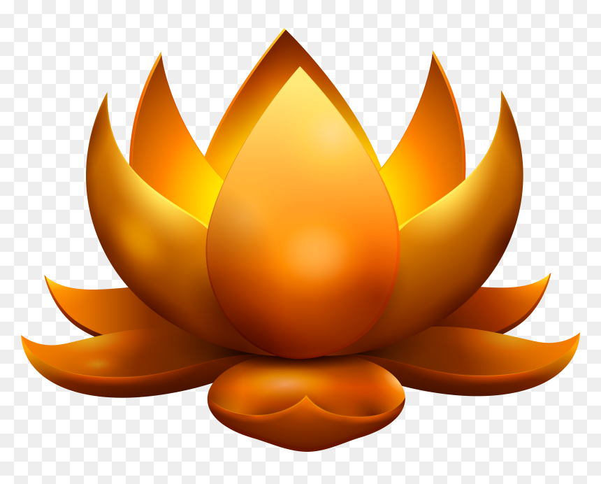 Yellow Glowing Lotus Free Png Clip Art Image​, Transparent Png - lotus png images