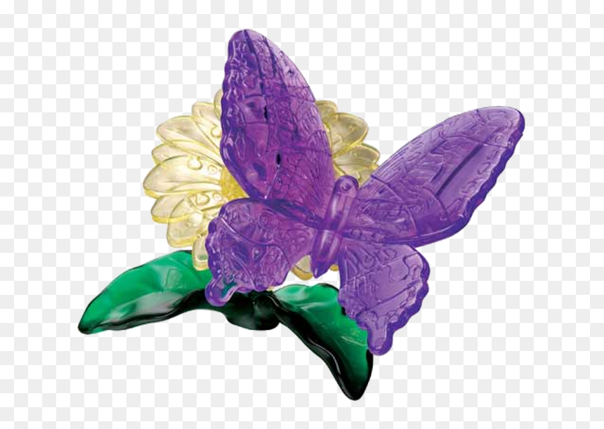 3d Crystal Puzzle - Butterfly 3 D Puzzle, HD Png Download - butterfly png 3d images