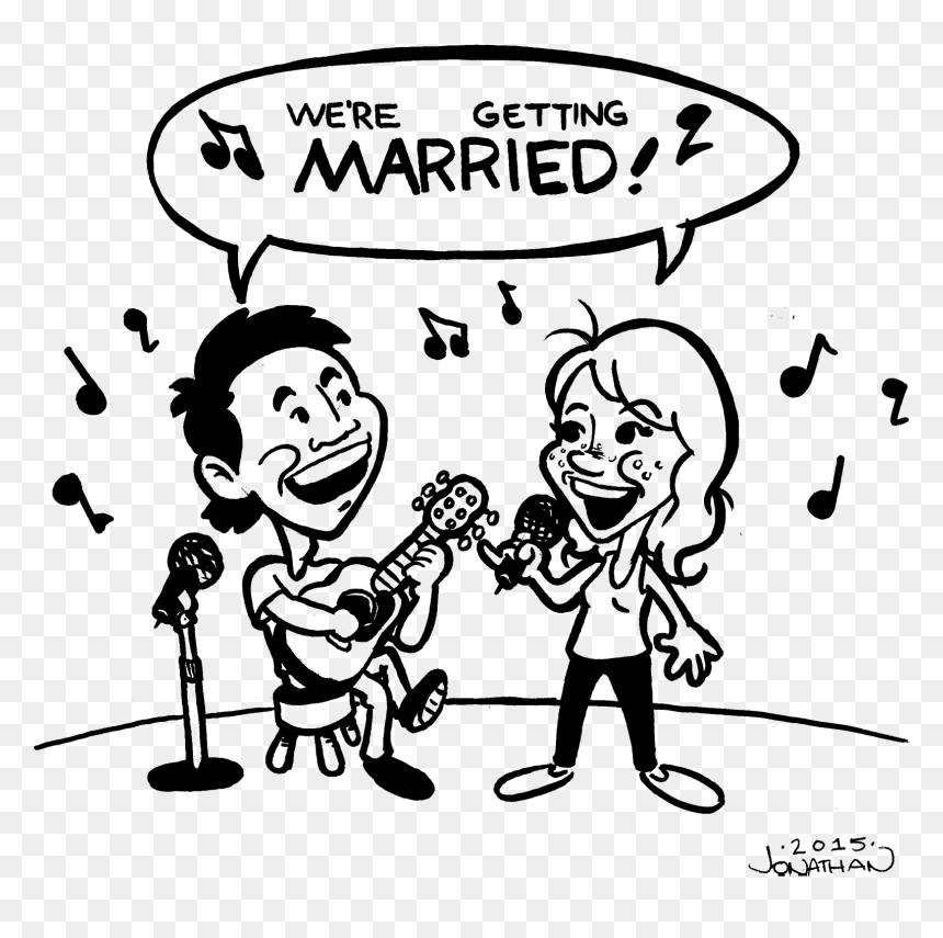 Cartoon, HD Png Download - wedding caricature png