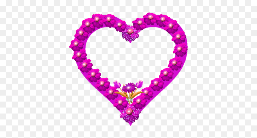 Heart, HD Png Download - pink flower bouquet png