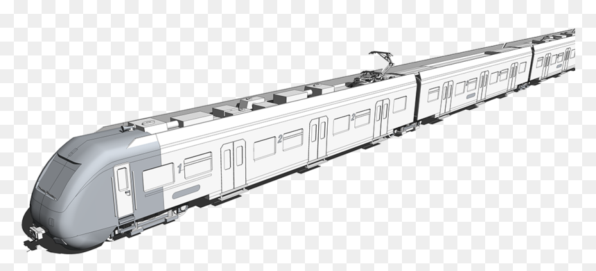 Rapid Transit 3d Model, HD Png Download - metro train png