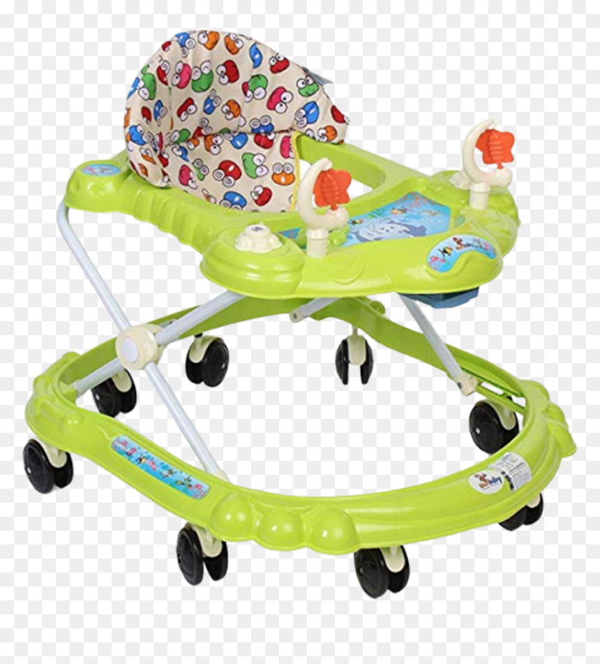 Green Color Baby Walker Png Images - Girl Baby Walker Clipart Transparent, Png Download - colourful png