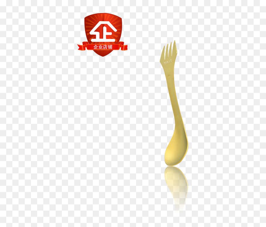 Taic Titanium Color Pure Titanium Multi-fork Spoon - Illustration, HD Png Download - fork spoon png