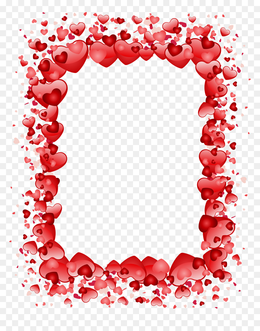 Clipart Frame Heart, HD Png Download - love heart frames png