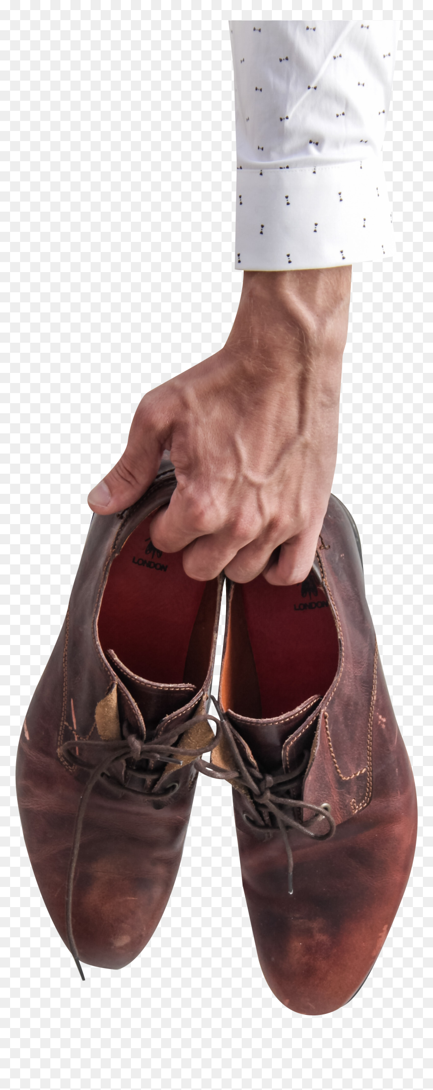 Man Holding Shoes - Man Holding Shoes Png, Transparent Png - man dress png