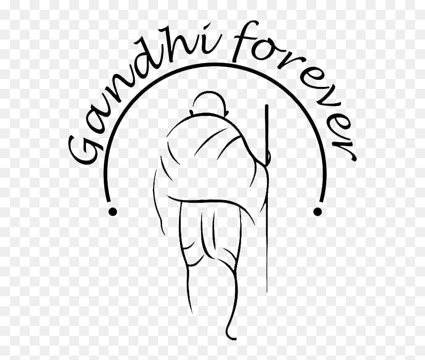 Artists Drawing Ganpati - Gandhi Forever, HD Png Download - vinayagar images outline png