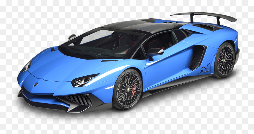 Blue Lamborghini Aventador Car Png Image Pngpix - Lamborghini Aventador Sv Spyder, Transparent Png - car png images transparent